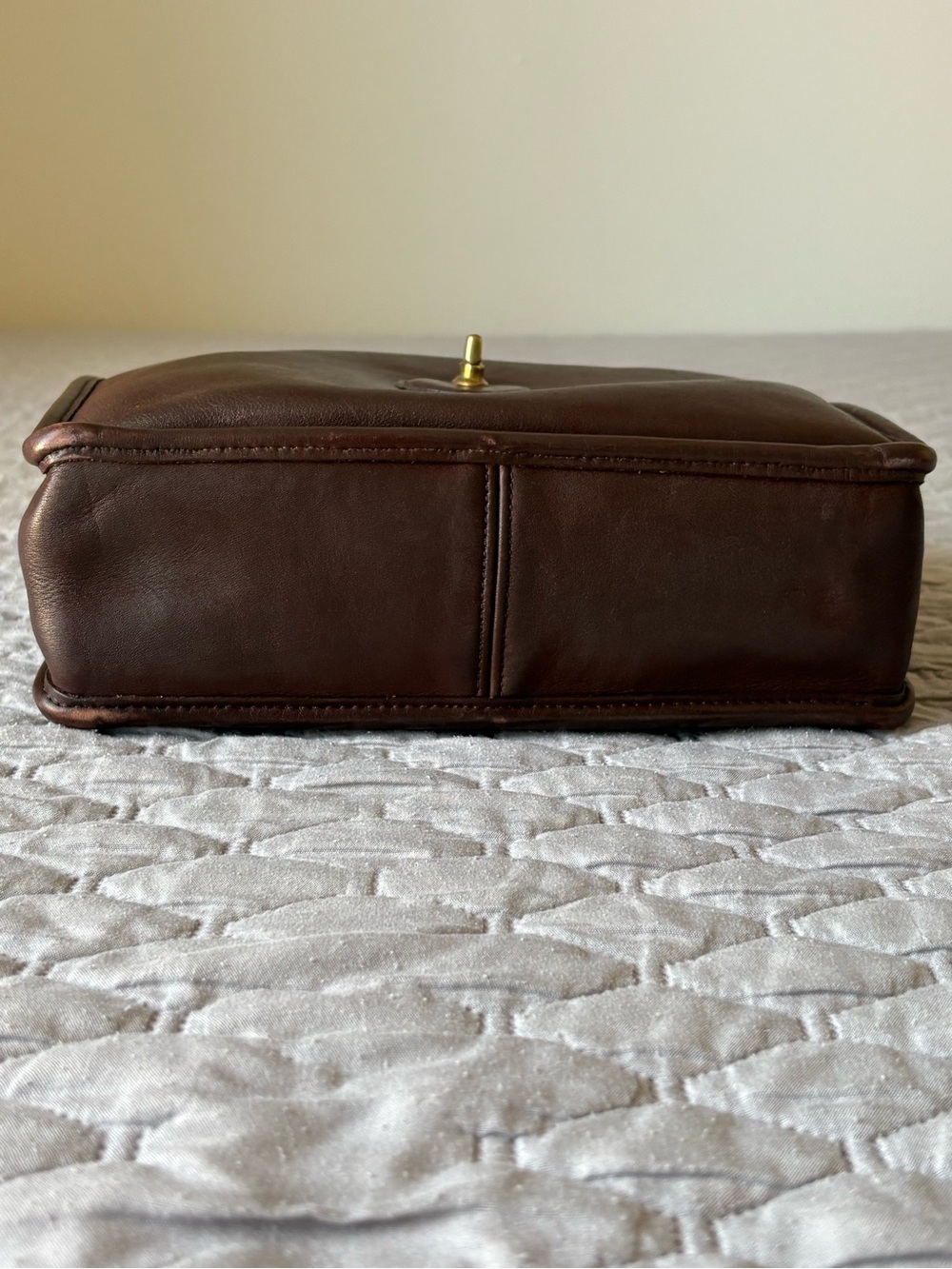 Vintage Coach Willis Mahogany Brown Leather Crossbody Satchel Crossbody - Picture 9 of 16